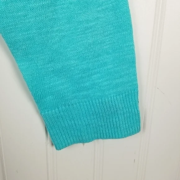 J Jill Linen Cardigan Sweater Linen Blend Size Small Blue Lightweight - Picture 4 of 9